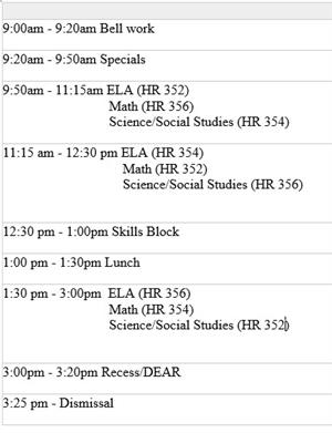 Schedule 