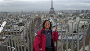 counselor in Paris with students 