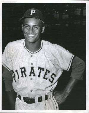 Roberto Clemente on the Pittsburg Pirates 