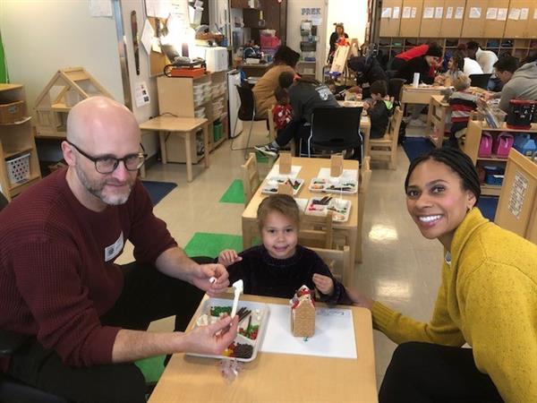 Time to make a Gingerbread House with mom and dad!
