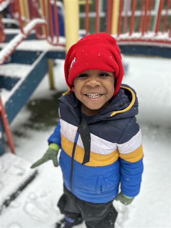 Enjoying the first snowfall!